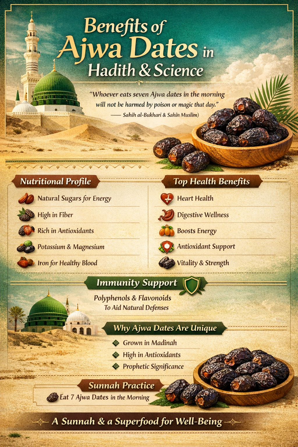 Benefits of Ajwa Dates in Hadith and Science