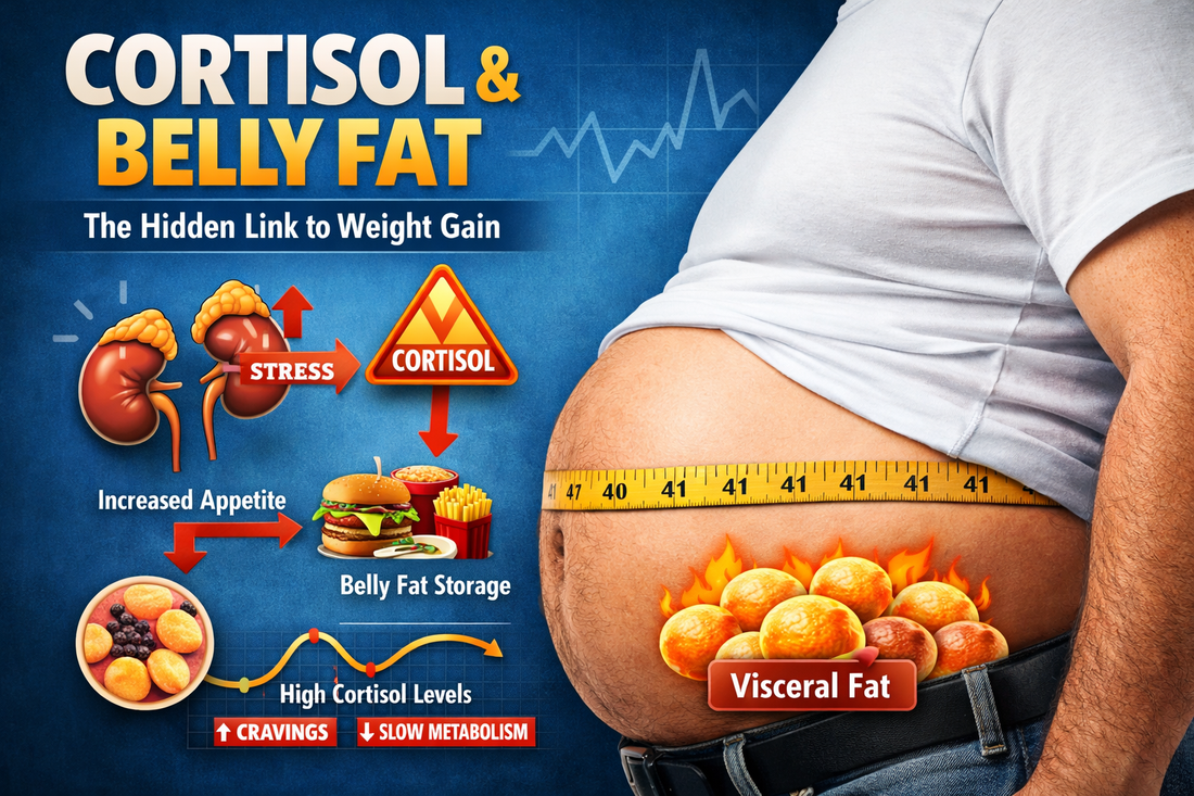 High Cortisol and Stubborn Belly Fat: Causes, Symptoms, and Natural Remedies